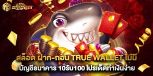 สล็อต ฝาก-ถอน true wallet ไม่มี บัญชีธนาคาร 10รับ100 โปรเด็ดทำเงินง่าย